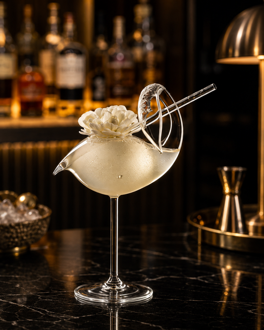 Luxury Swan-Shaped Cocktail Glass – Elegant Artistic Crystal-Style Barware, 100ml