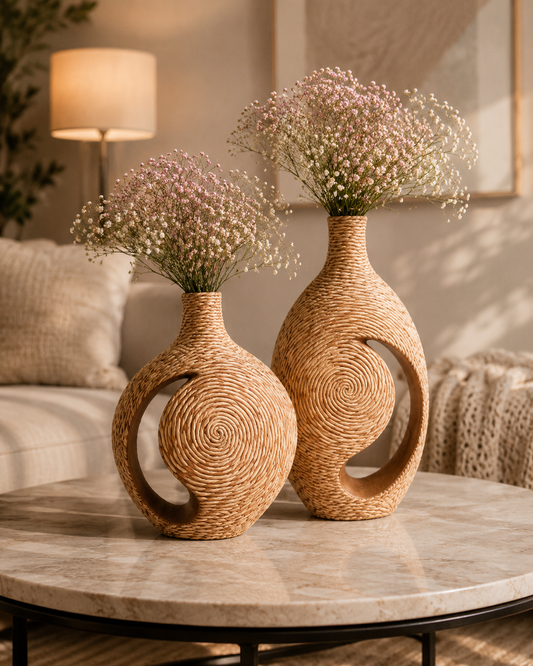 Doremcy Textured Donut Decorative Vase Set of 2
