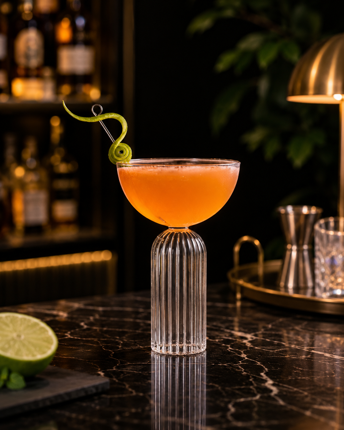Luxury Lamp Stem Cocktail Glass – 250 ML