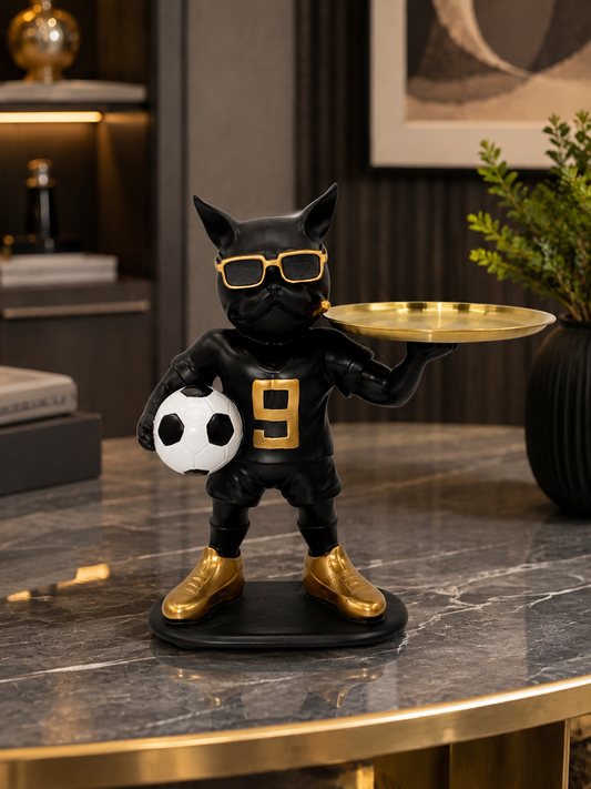 Luxury French Bulldog Tray Holder – Stylish Decorative Organizer for Home & Office