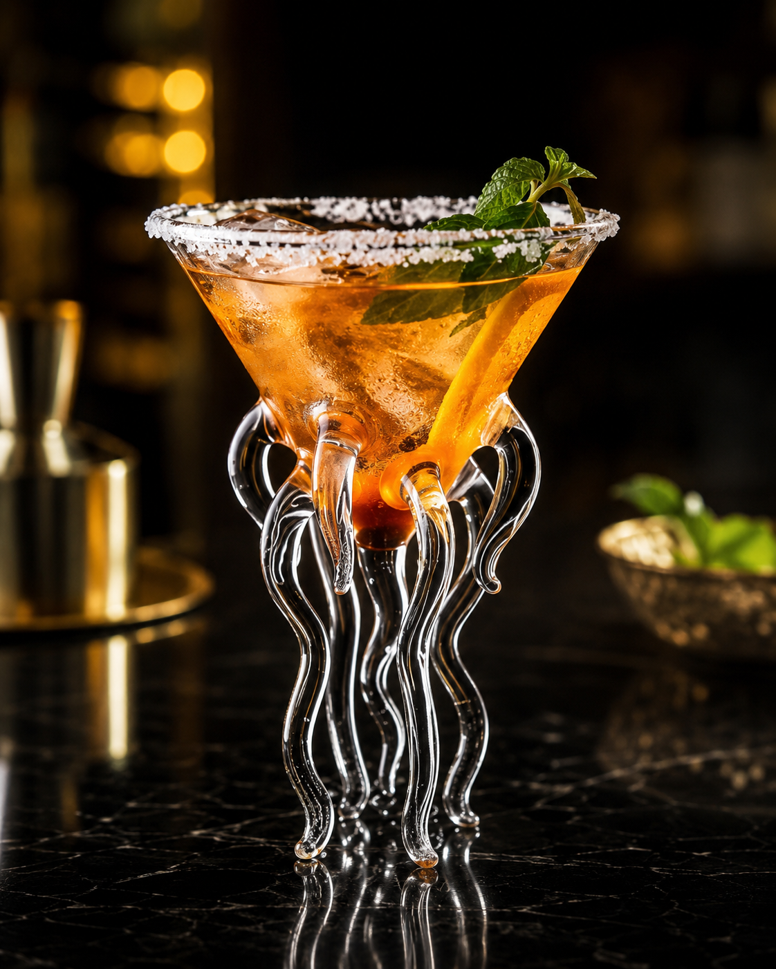 Octopus Tentacle Cocktail Glass – 300 ml | Sculptural Luxury Bar Glass