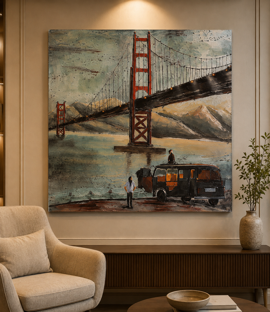 Golden Gate Bridge 3D Metal Wall Art | Premium Modern Wall Decor