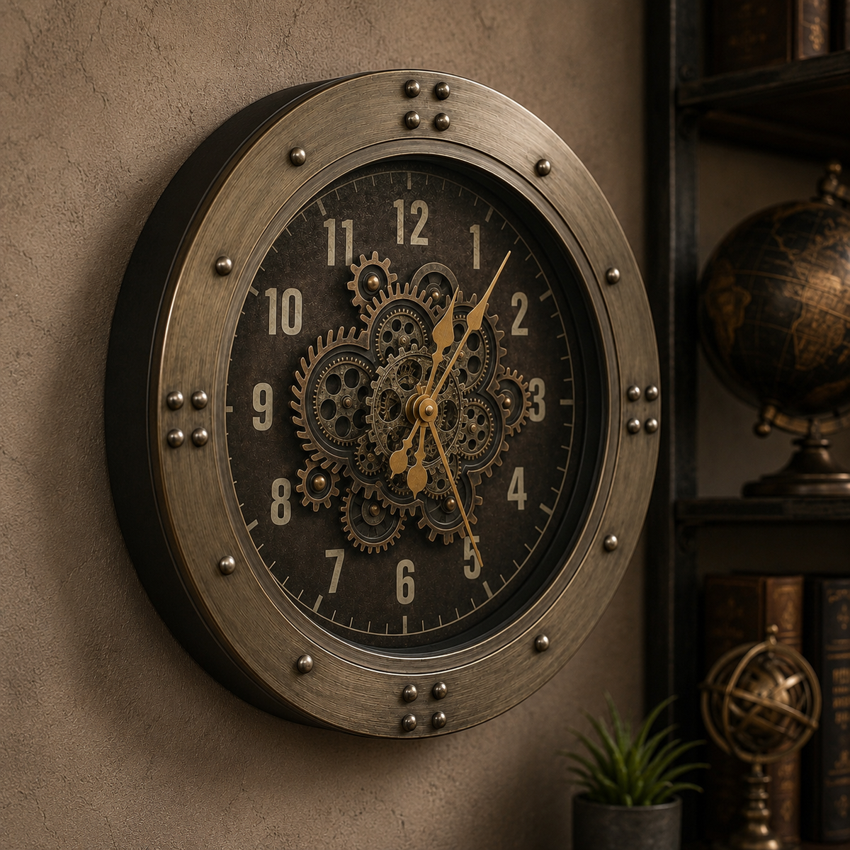 Aurelius Vintage Gear Wall Clock